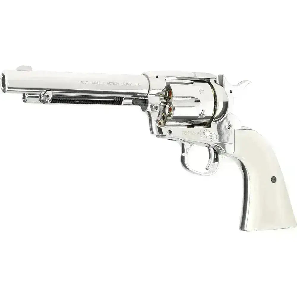 Colt Peacemaker SAA .45 - 4.5mm BB - Nickel - Game-On.no