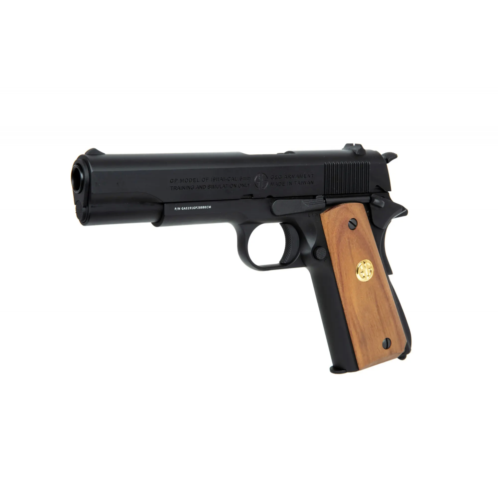 G&G GPM1911 GP2 Airsoftpistol med Blowback - Metall & Tre - Game-On.no