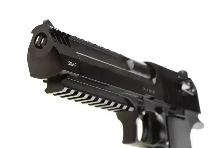KWC - Deagle .50 L6 Full Auto Softgun Pistol med Blowback - Svar - Game-On.no