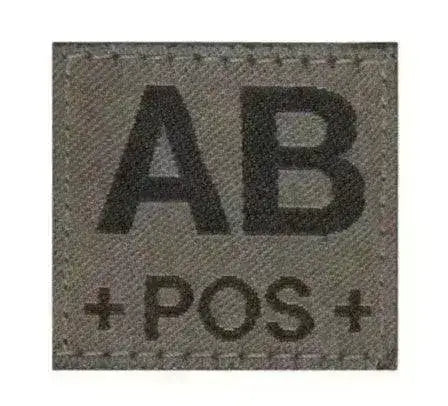 Patch - Blodtype AB+ Borrelås - Type AB Positiv - Game-On.no