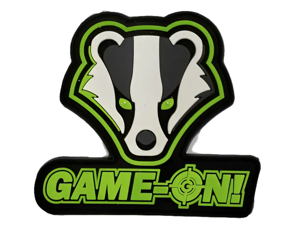 Patch - Game-On Badger Logo - PVC - Formkuttet - Game-On.no