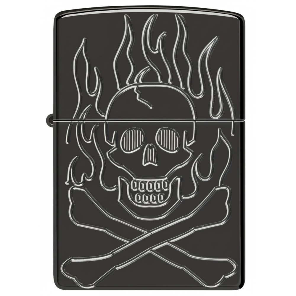 Zippo Flaming Skull Design Lighter