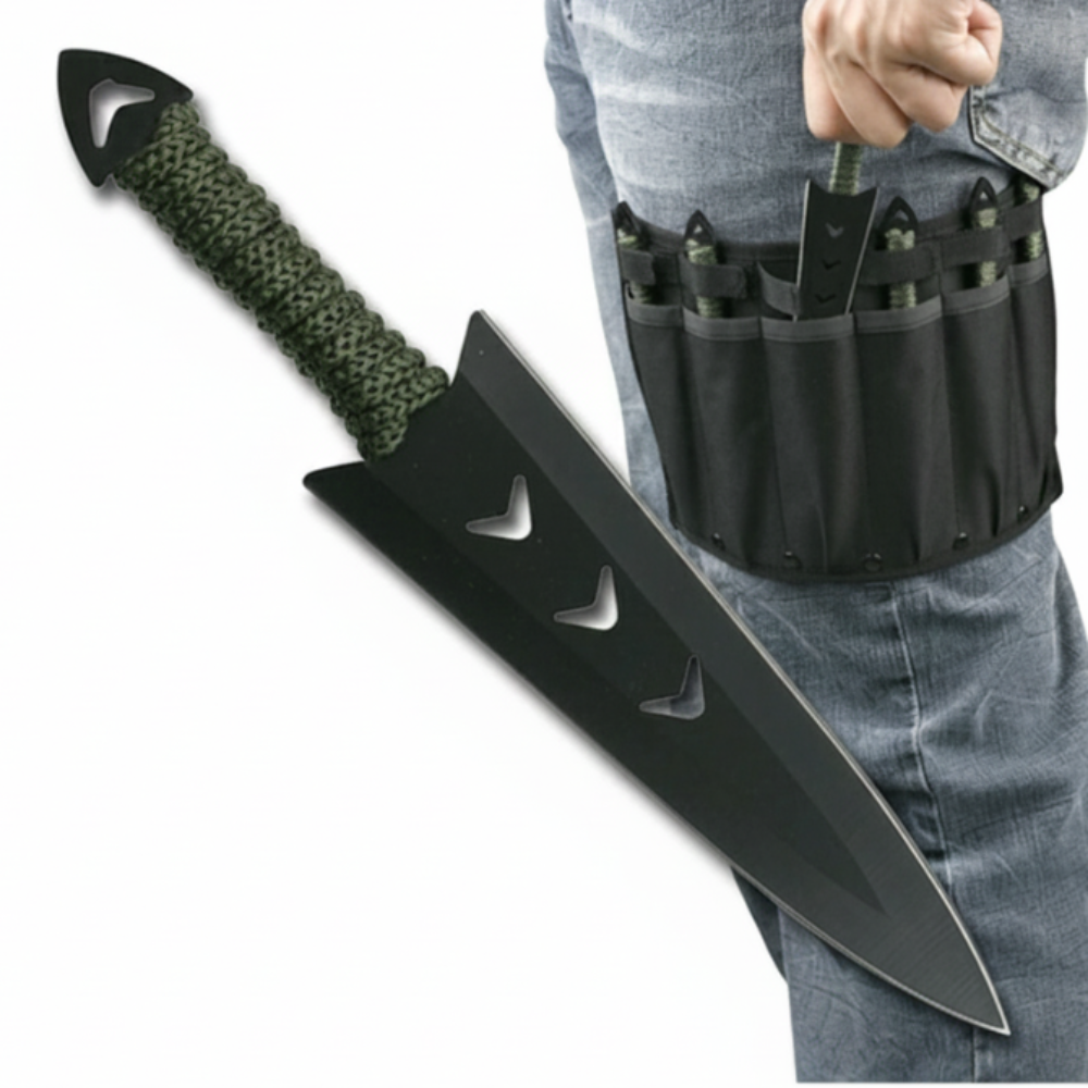 Perfect Point - Clamshell Kastekniv Sett - 6 stk med Slire