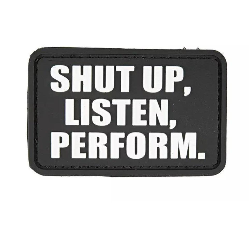 3D Patch - Shut Up - PVC Svart - Game-On.no