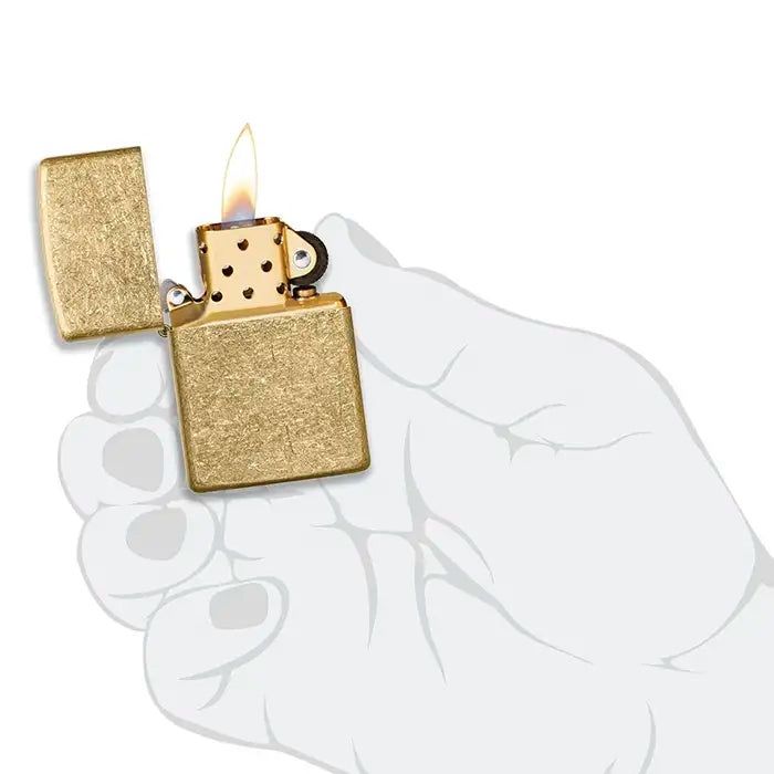 Zippo – kumerdatud messing