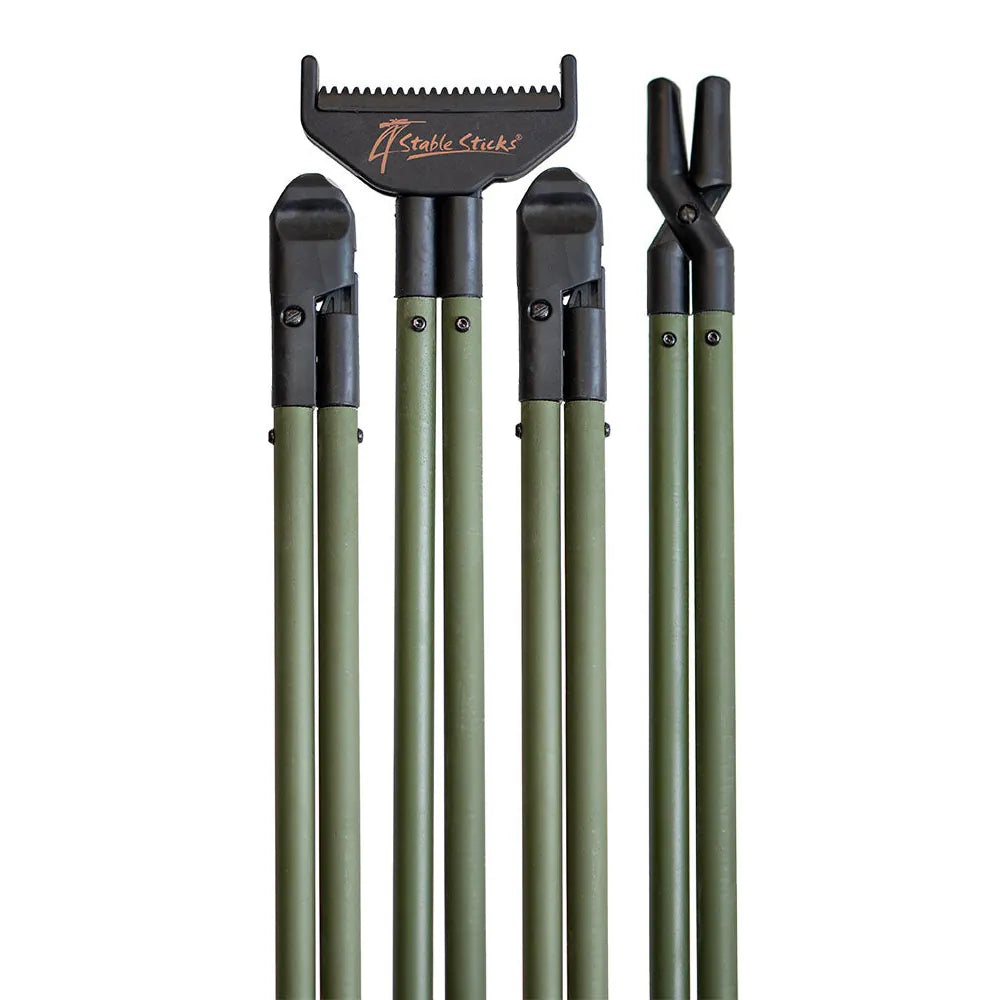 4Stable Sticks Essential Skytestokk – 4-Punkts Støtte - Bush Green