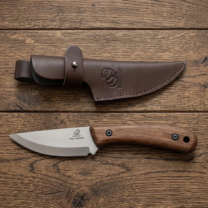 BeaverCraft Wild Harvest Bushcraftkniv - kniv og slire