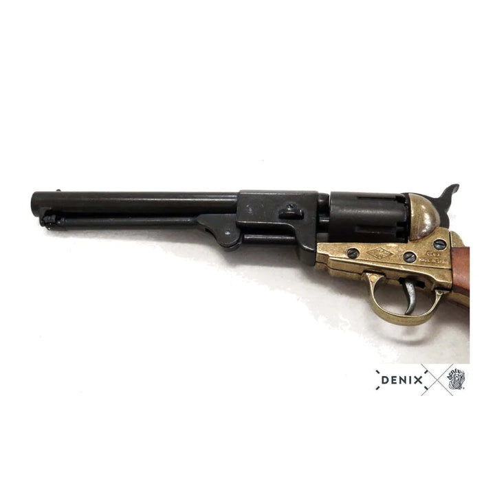 Denix - American Navy Revolver 1851 Replika – Klassisk Borgerkrigsrevolver i Metall og Tre