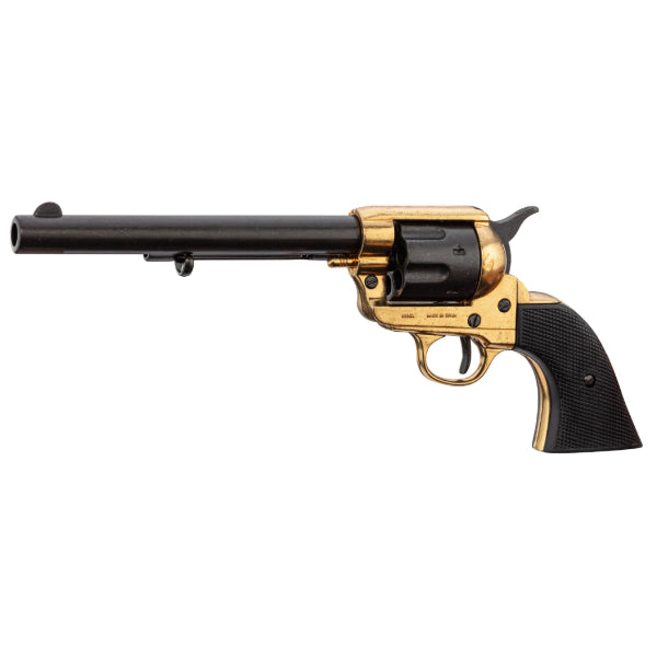 Replica of 1873 Peacemaker 7.5 <tc>Revolver</tc> - Black/Gold