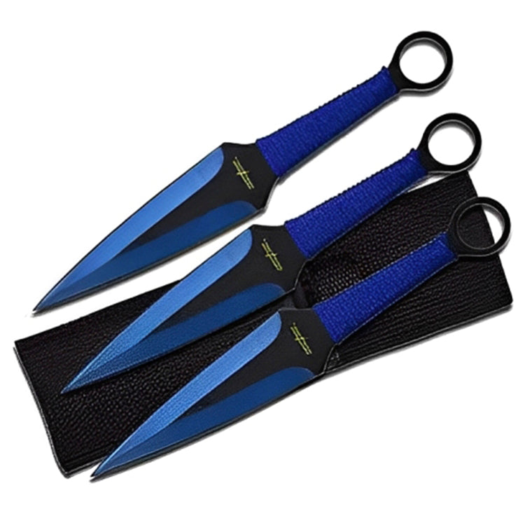 Perfect Point Blue Kunai viskenugade komplekt - 3tk ümbrisega