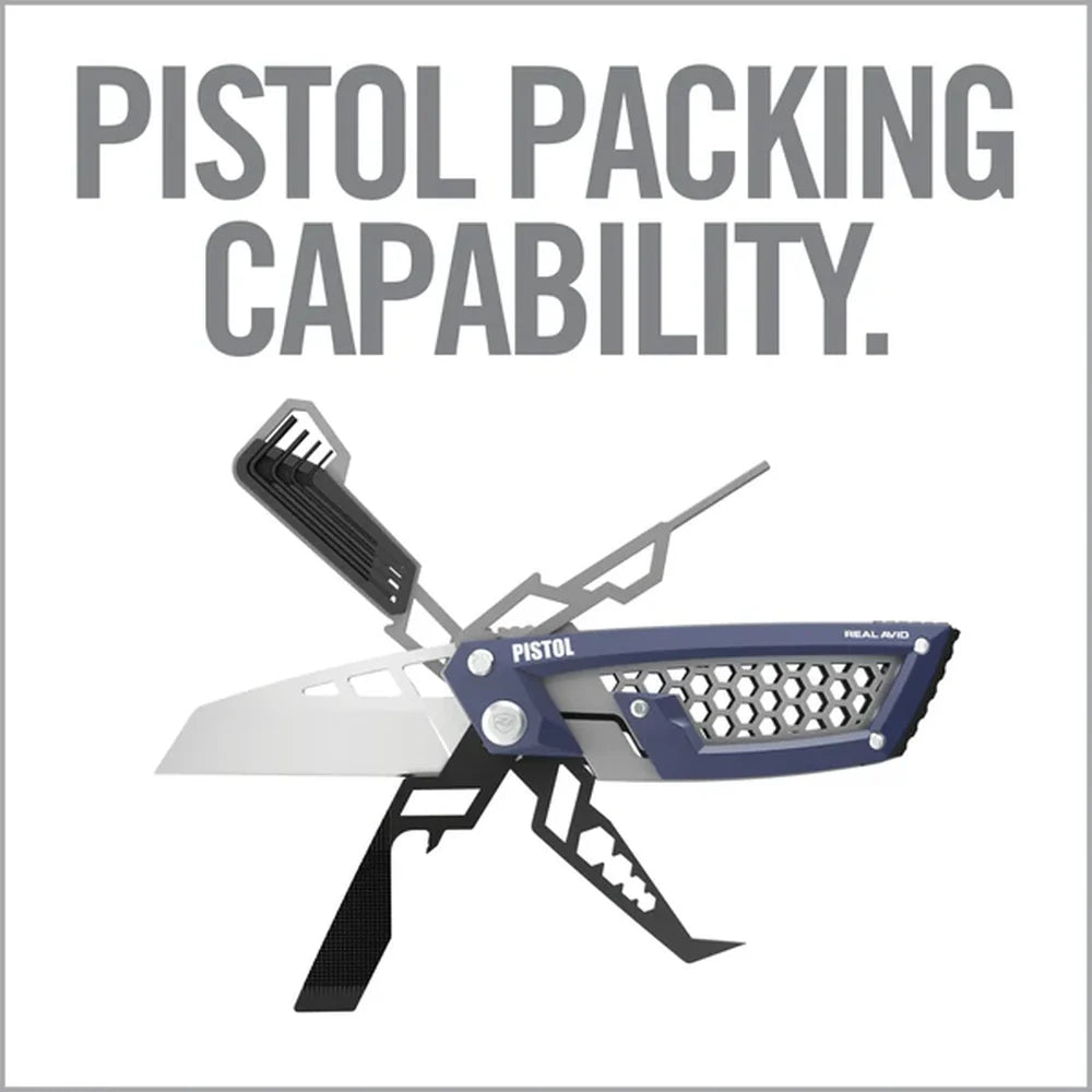 Real Avid - Gun Tool Edge Pistol - 15-i-1 Multiverktøy med Wharncliffe Blad
