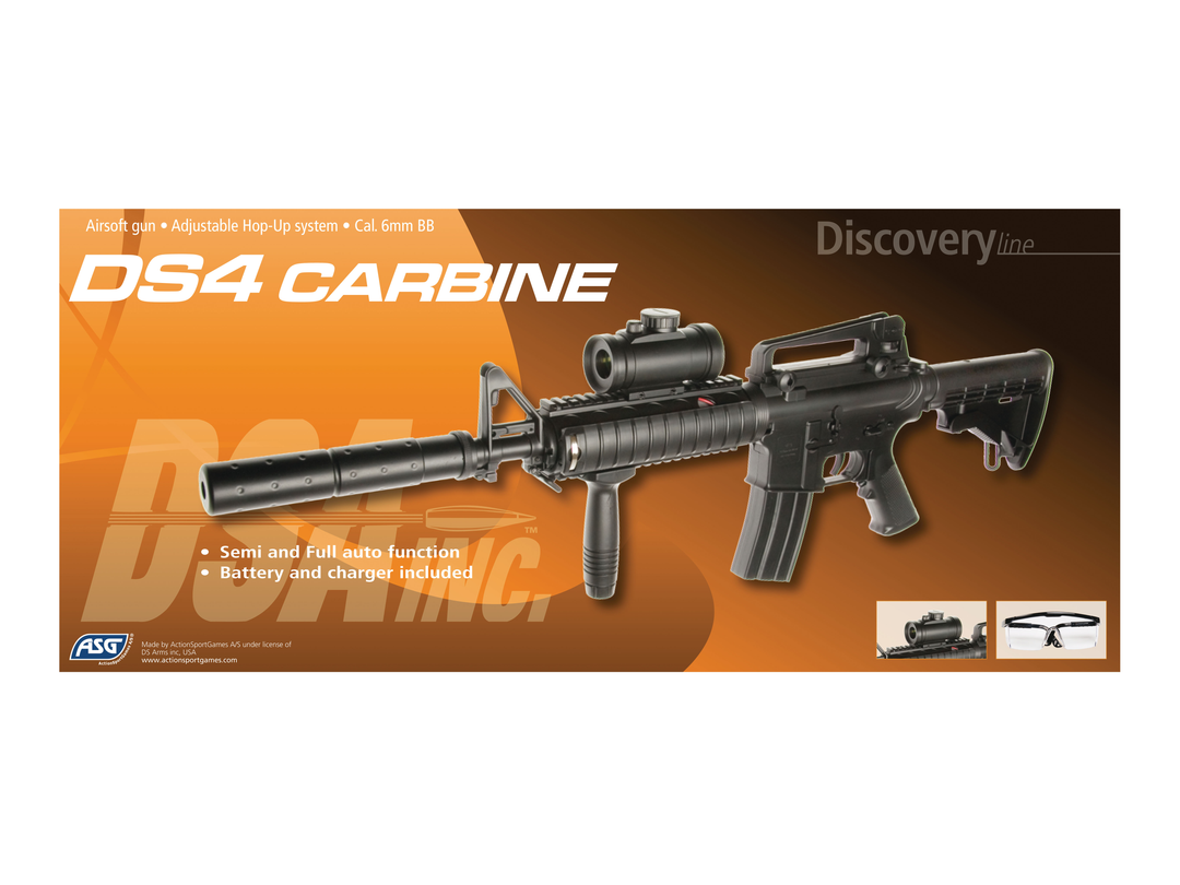 ASG DS4 Discoveryline – Komplett airsoft startpakke (M4 AEG) - Game-On.no