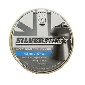 BSA - SilverStar 4.52mm Pellets til Luftvåpen - 400stk - Game-On.no