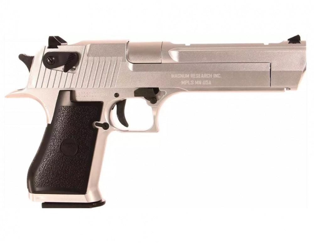 Desert Eagle .50AE Gassdrevet Softgunpistol med Koffert - Sølv - Game-On.no