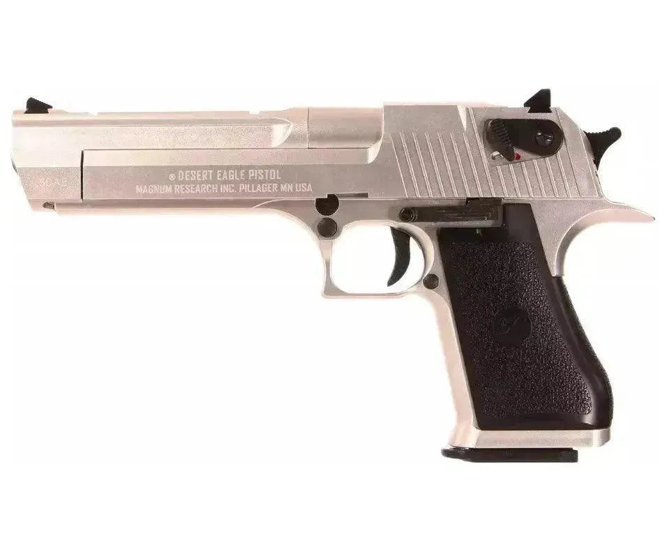 Desert Eagle .50AE Gassdrevet Softgunpistol med Koffert - Sølv - Game-On.no