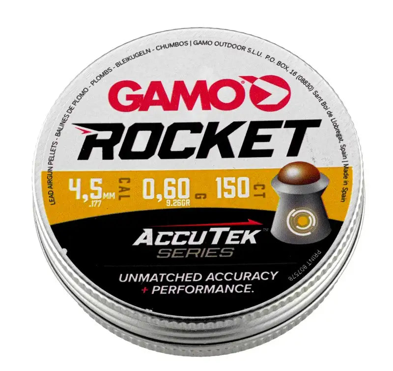 Gamo - AccuTek Rocket 4.5mm Pellets - 9.26gr / 0.60g - 150stk - Game-On.no