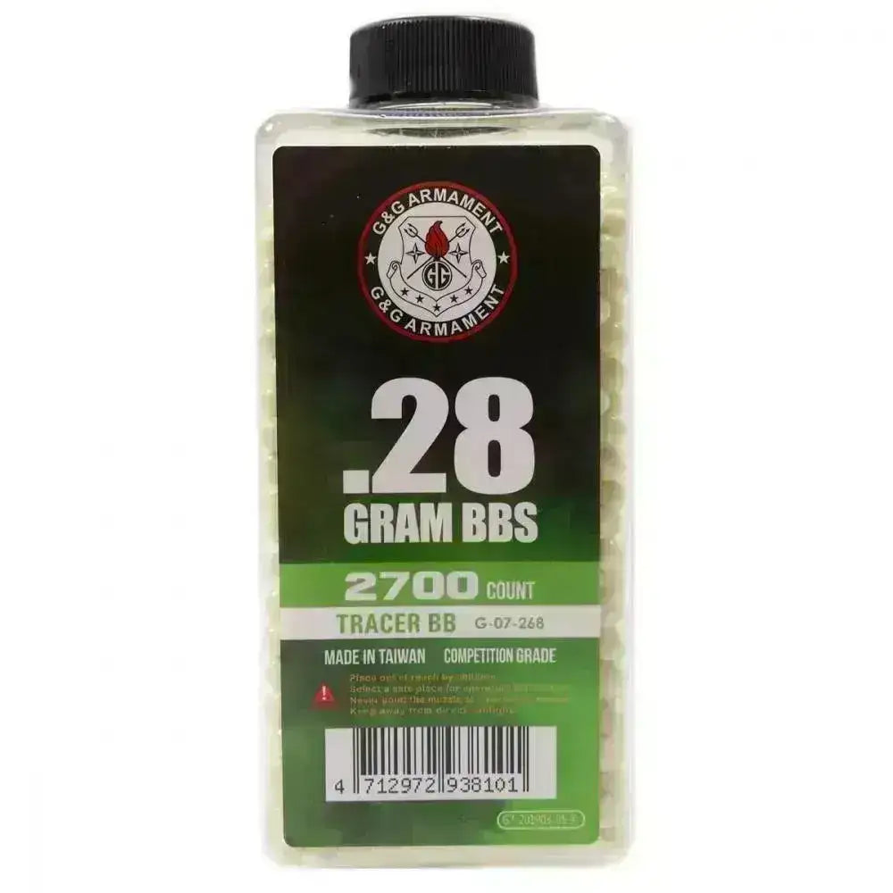G&G Tracer 0.28g Green - 2700stk - Game-On.no