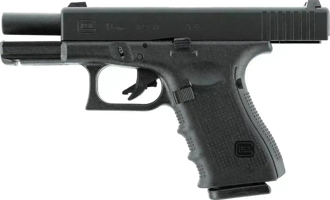 GLOCK 19 Gen4 Gass Softgun med Blowback - Pakkesett - Game-On.no
