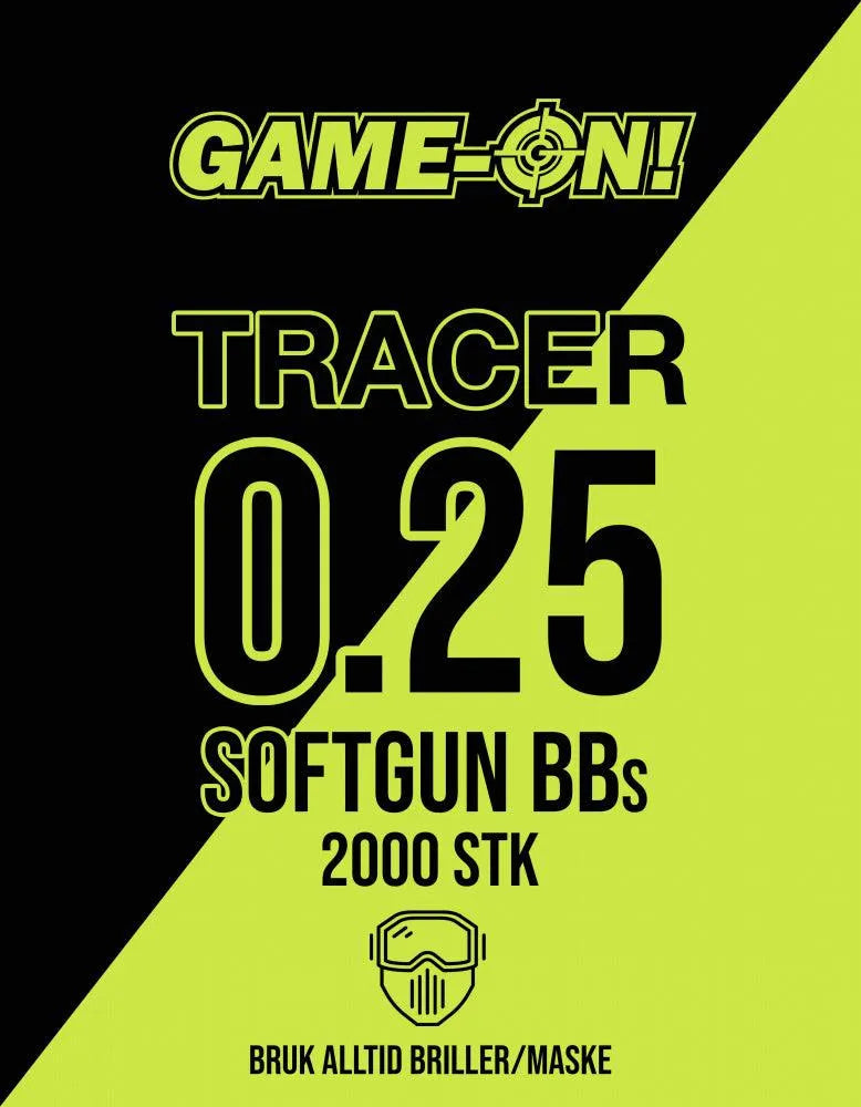 GO! Grønne Tracer Kuler - 0.25g - 2000stk - Game-On.no