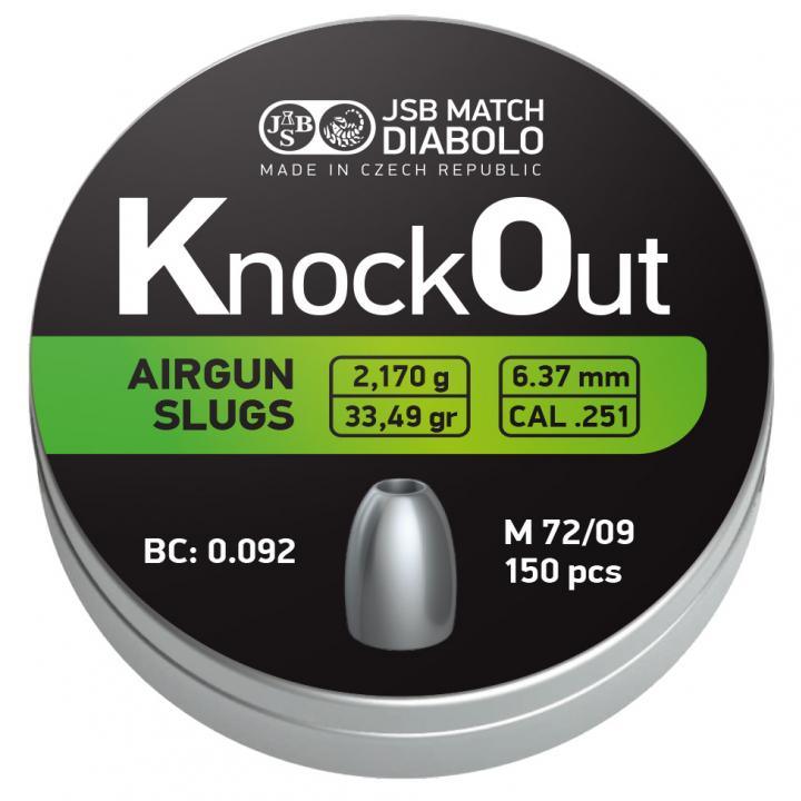 JSB - KnockOut Slugs - 6.35(6.37)mm - 150stk - gameon.eu