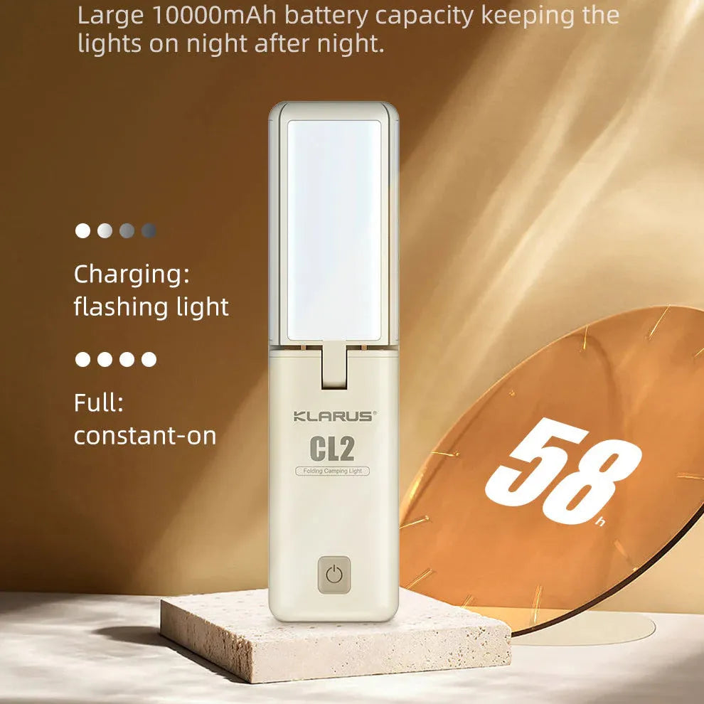 Klarus - CL2 Hvit - Oppladbar Turlykt med Oppheng - 750 Lumen - Game-On.no