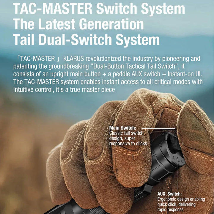 Klarus - XT11GT Pro V3.0 - Kompakt Taktisk Lommelykt - 3300 Lumen - Game-On.no