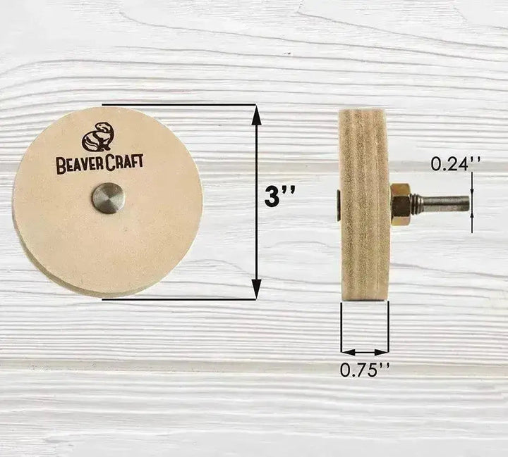 Knivsliper Lærhjul til Polering av Kniver - Drillbit - Game-On.no