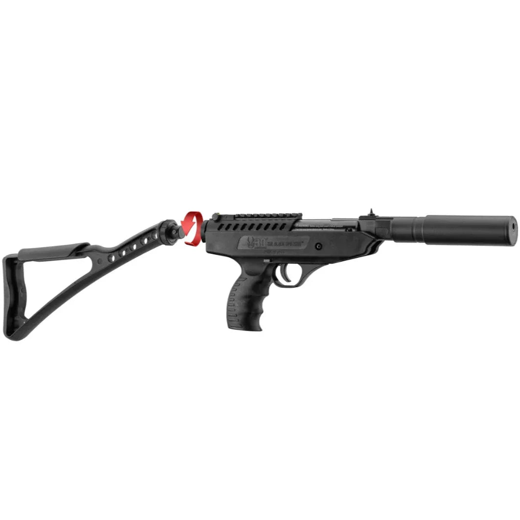 Langley Hitman - 4.5mm Air Pistol with Silencer and Flask