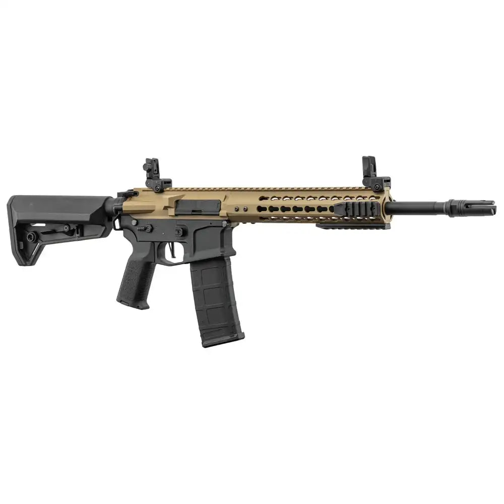 LT-19 - M4 Keymod Elektrisk Softgun Rifle V2 - Tan/Svart (PAKKE) - Game-On.no
