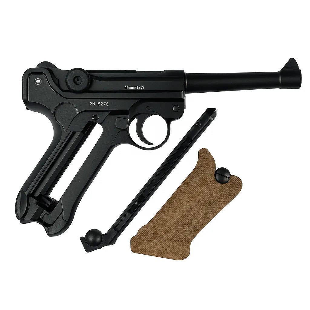 P08 - CO2 Drevet Luftpistol med Blowback - 4.5mm BB - Game-On.no