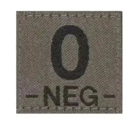 Patch - Blodtype 0- Borrelås - Type 0 Negativ - Game-On.no