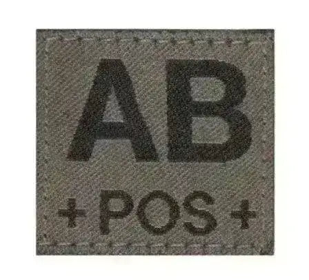 Patch - Blodtype AB+ Borrelås - Type AB Positiv - Game-On.no
