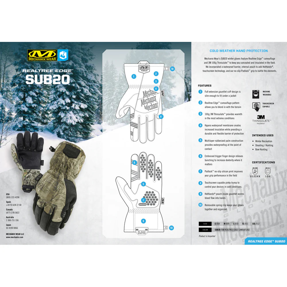 Mechanix Wear - Realtree EDGE SUB20 - Jakthansker med 3M™ Thinsulate