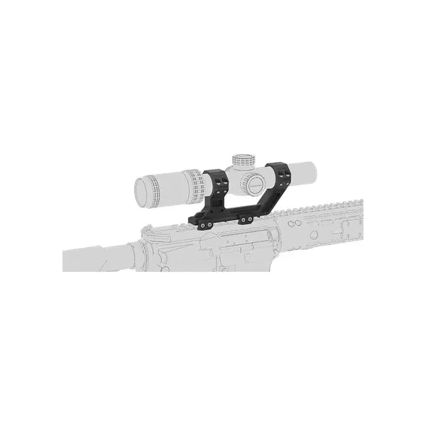 Vector Optics XASR-3038 montert med sikte, oppreist hodeposisjon