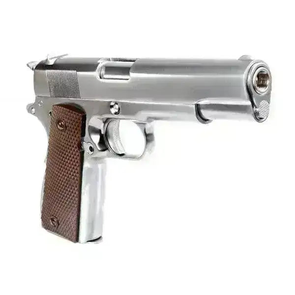 WE - 1911 Matte Chrome V3 - Blowback - Game-On.no