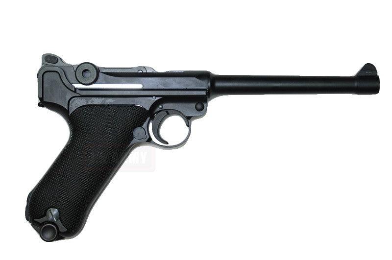 WE - Luger P08 6 Gassdrevet Airsoftpistol med Blowback - Sort - gameon.eu