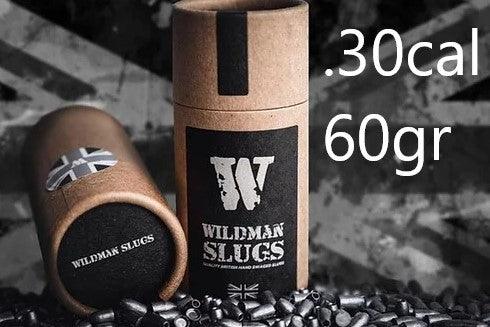 Wildman Flat Base Slugs til Luftvåpen 7.62mm(.30) - 60gr 100stk - gameon.eu