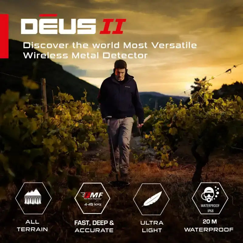 XP - DEUS II Metalldetektor - 28FMF-RC-WS6 - Game-On.no