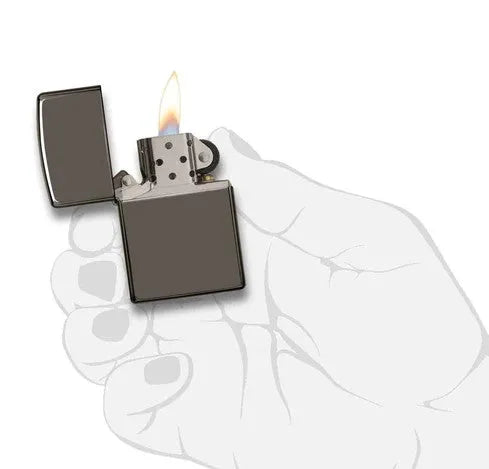 Zippo - Black Ice Lighter Pakke med Pipe Insert - Game-On.no