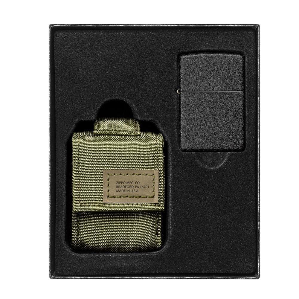 Zippo - Crackle Lighter og Taktisk Lomme PAKKE - Grønn - gameon.eu