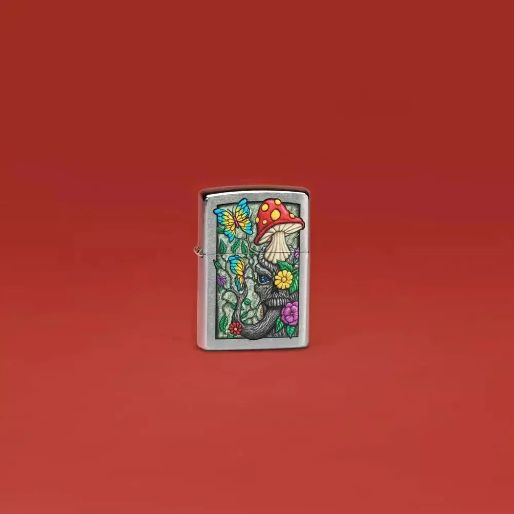 Zippo - Freaky Nature Design - Brushed Chrome - Game-On.no