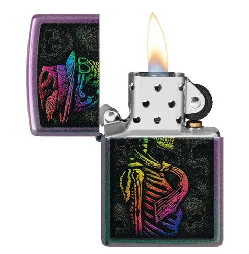 Zippo - Iridescent Skeleton Design - Game-On.no