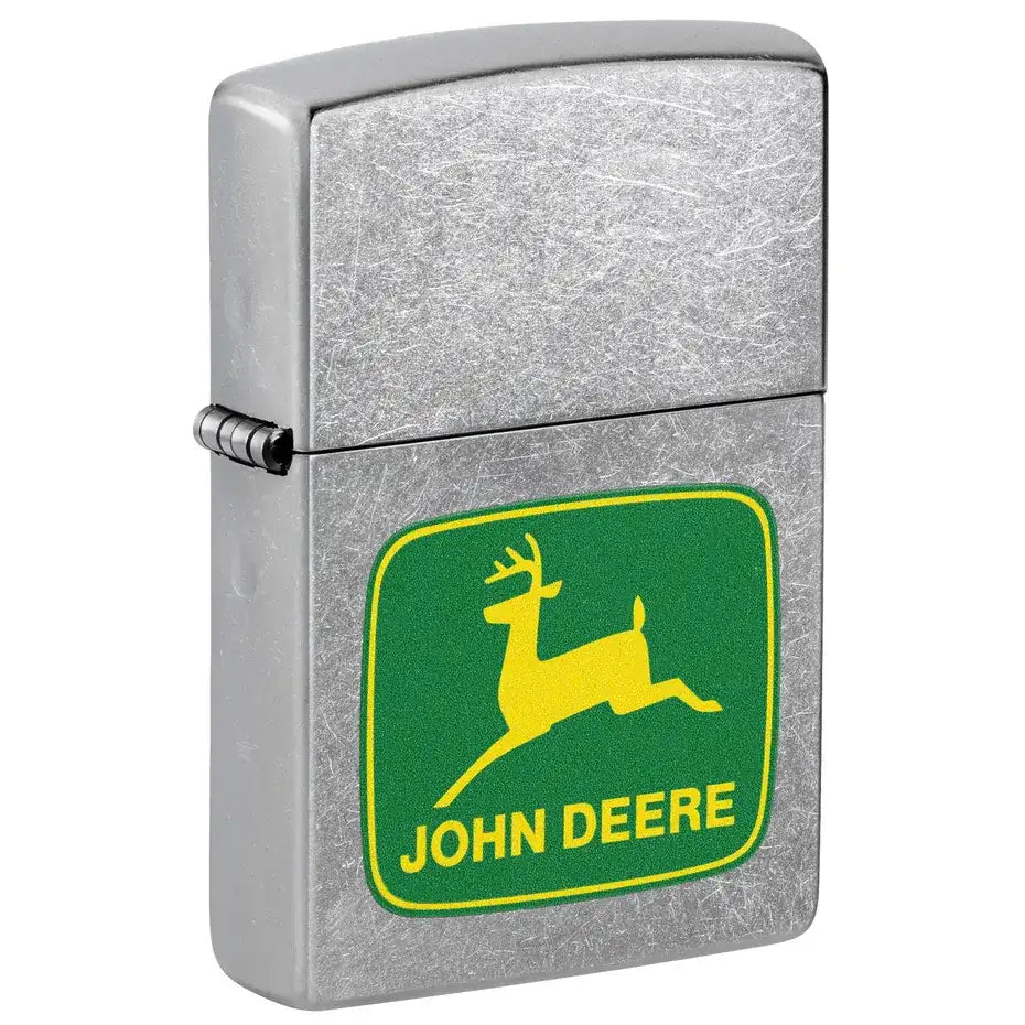 Zippo - John Deere Klassisk Logo - Street Chrome Lighter - Game-On.no