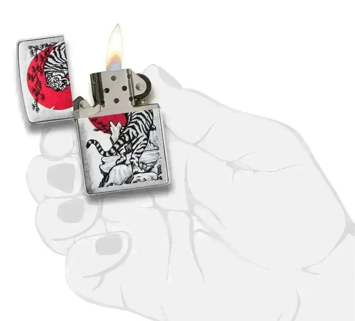 Zippo Lighter - Asian Tiger Design - Game-On.no
