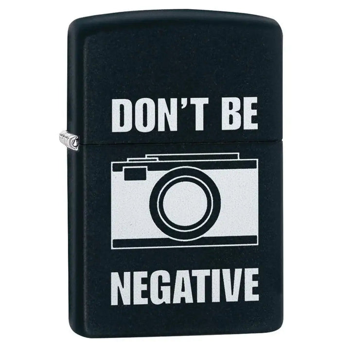 Zippo Lighter - Dont Be Negative - Game-On.no