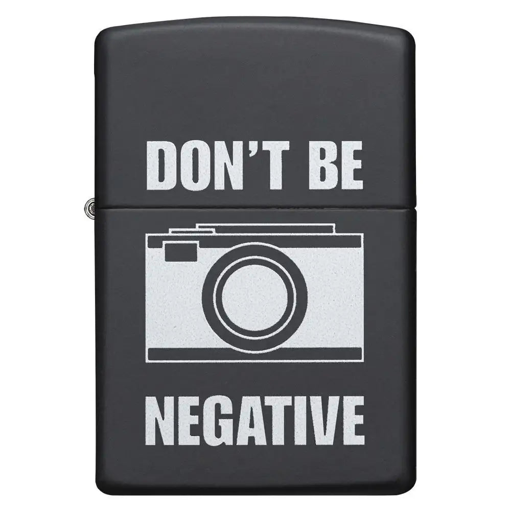 Zippo Lighter - Dont Be Negative - Game-On.no