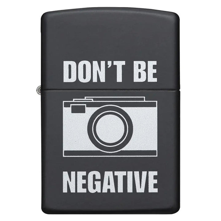 Zippo Lighter - Dont Be Negative - Game-On.no