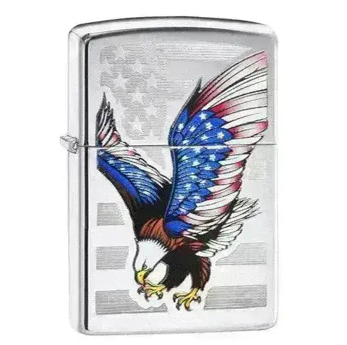 Zippo Lighter - Eagle USA Flagg - Game-On.no