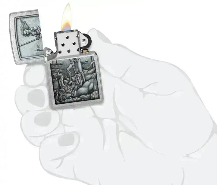 Zippo Lighter - Middelalder Kriger - Game-On.no