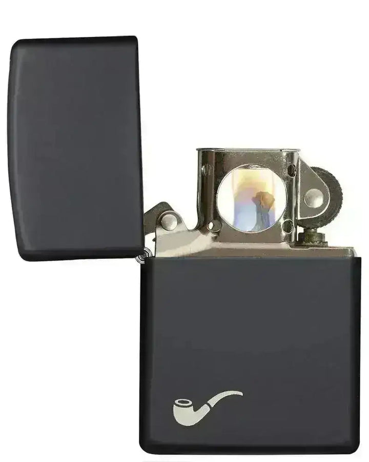 Zippo Lighter - Pipe Black Matte - Game-On.no